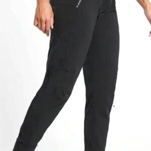 Athleta Black Track Pants with Zipper Details